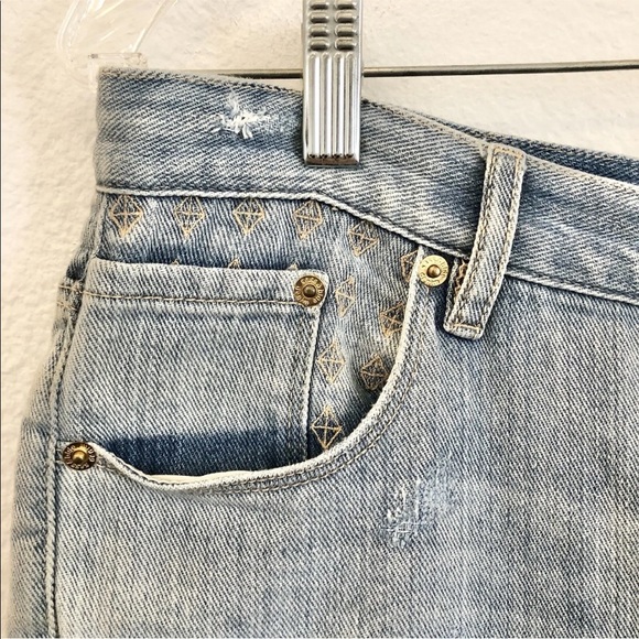 Sass and Bide Diamond Embroidered Jeans Size 27 High Waisted - Picture 4 of 9